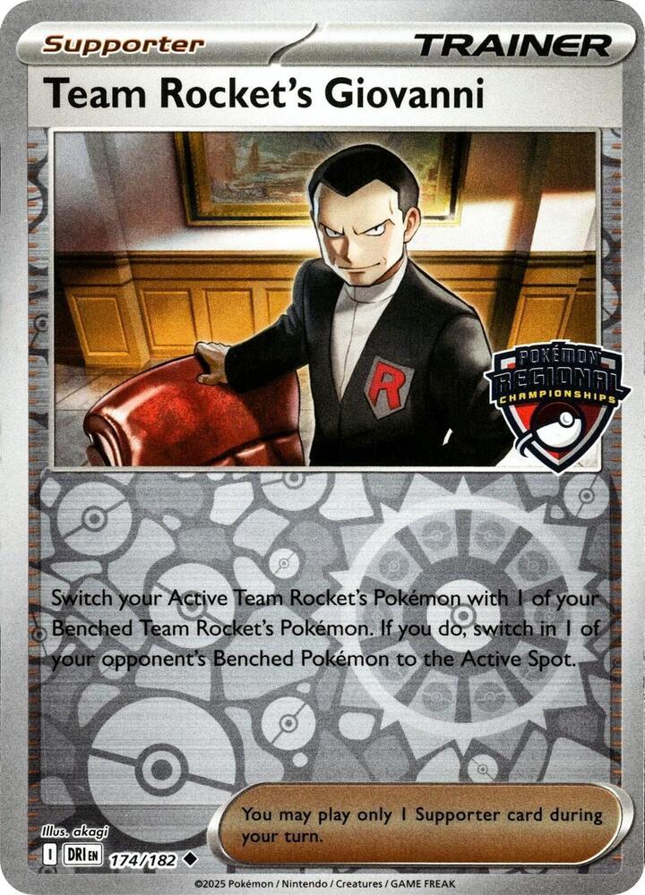Destined Rivals Team Rocket's Giovanni [Regional] Pokémon card